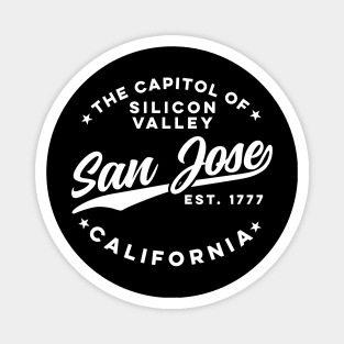 Vintage Silicon Valley San Jose California Retro USA City Magnet